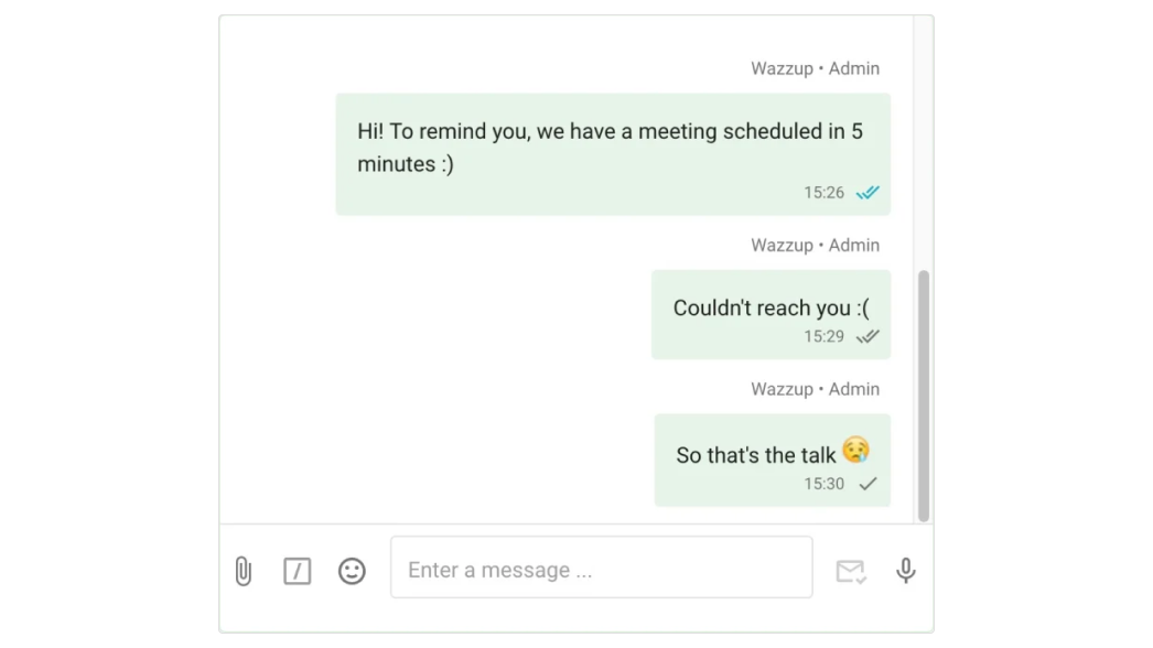 Ticks show when a message was sent,  delivered, and read