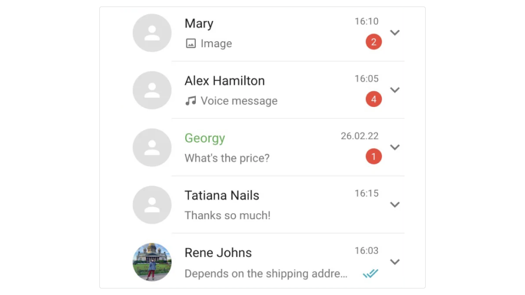 Notifications show who’s waiting for your reply